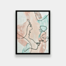 Lady Lines Framed Canvas Wall Art