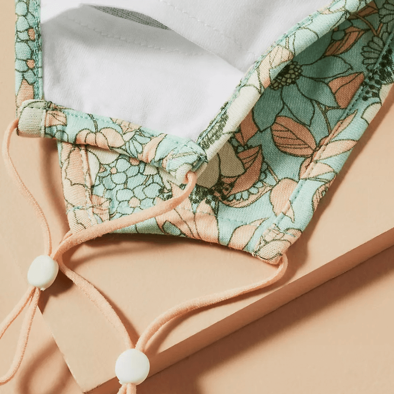 Green Flower Face Mask - Image 2